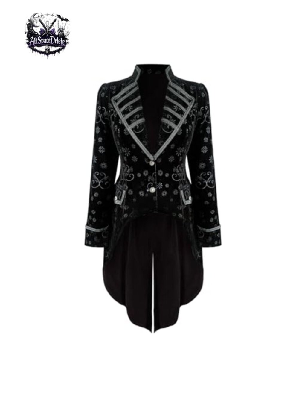 Velvet Steampunk Victorian Tailcoat Gothic Long Jacket